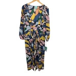 Colorful Boho Tassel Maxi Dress Womens Size M True Destinations Cotton Long‎